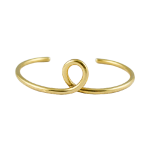 Pulseira prata dourada Delicate Knot