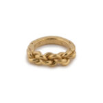 Anel prata dourada Rope