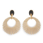 Brincos prata dourada com spinella preta Life in Gold