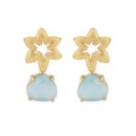 Brincos prata dourada Star (Frida Collection)