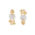 Brincos prata dourada Miosotis (Frida Collection)