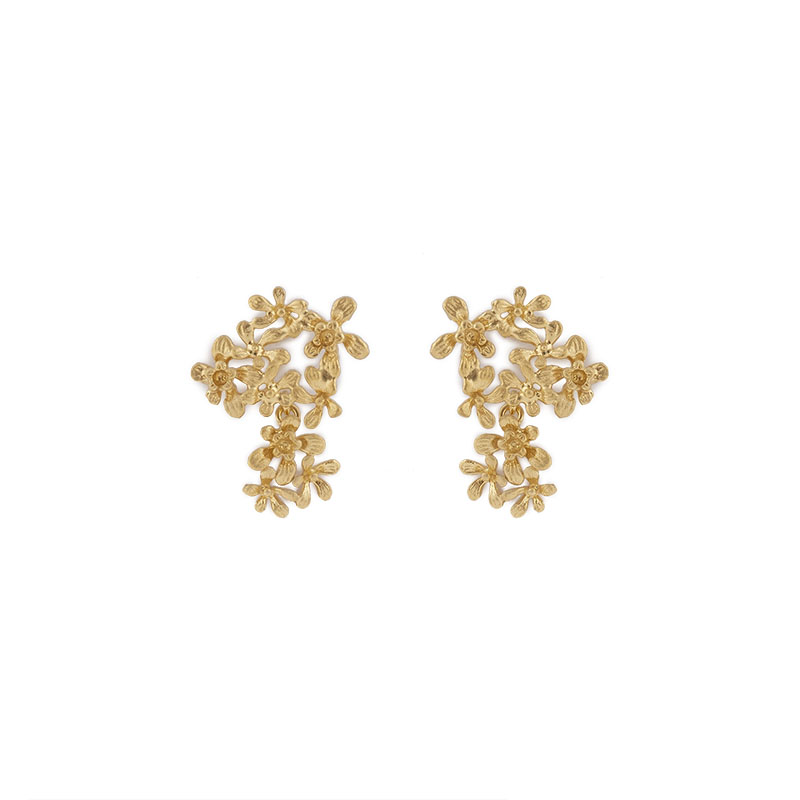 14A.jpg Brincos prata dourada Miosótis (Louise Collection) - Image 1