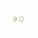 Brincos prata dourada Mini Jewels