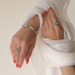 Pulseira prata oxidada, ouro 9kt e lapis lazuli - Image 2