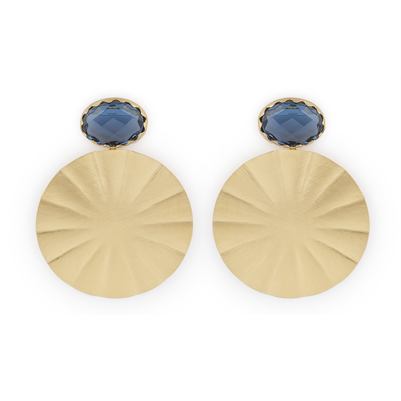 03A Brincos prata dourada Frida (L) - Image 1