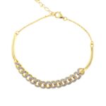 Pulseira prata dourada Ratchet Collection