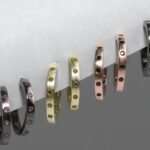 Brincos prata dourada com zircónias  Boho - Image 2