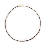 Colar prata dourada e olho de tigre com perolas