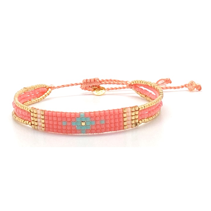 MAB B22 Coral Pulseira Dourada Coral (Malibu) - Image 1