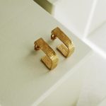 Brincos dourados Lignis (Square 1.5) - Image 3