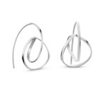 Brincos prata platinada Embolic (novelo)