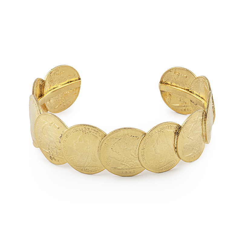 353A Pulseira prata dourada (Coin Collection) - Image 1