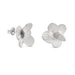 Brincos prata Pampalonia (mini peónia)