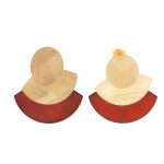 Brincos prata dourada Bamboo Fire (Bamboo collection)