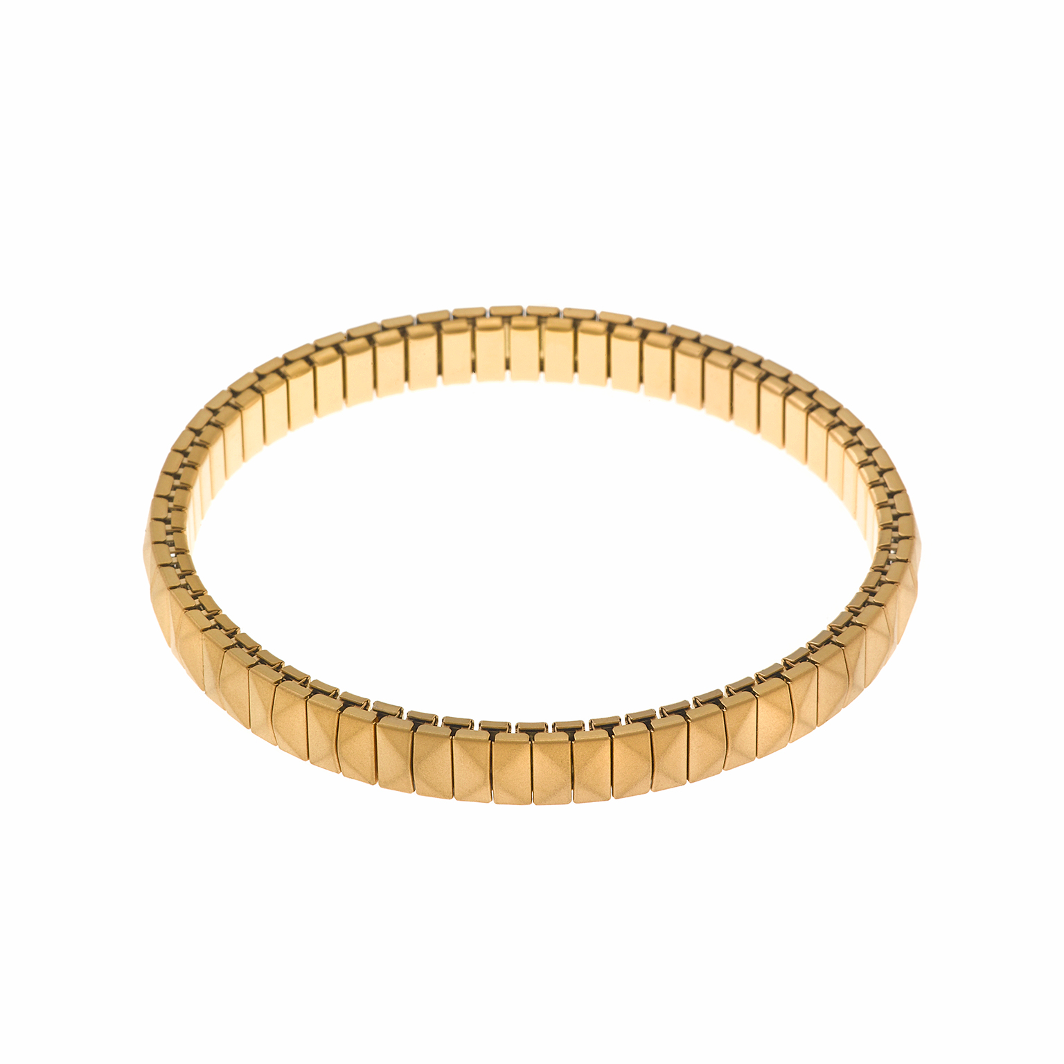 271PA003 Pulseira dourada Pirâmides (Him/Her collection) - Image 1