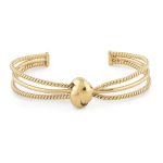 Pulseira prata dourada Tripla e 2 alianças (Knot Collection)