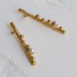 Brincos em prata dourada Guspira Collection (mini haste) - Image 3