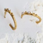 Brincos em prata dourada Guspira Collection (haste redonda) - Image 3