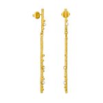 Brincos em prata dourada Guspira Collection (maxi haste)