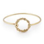 Pulseira prata dourada com círculo (Gold Pinus collection)