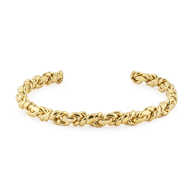 388A Pulseira em prata dourada Rope (Knot collection) - Image 1