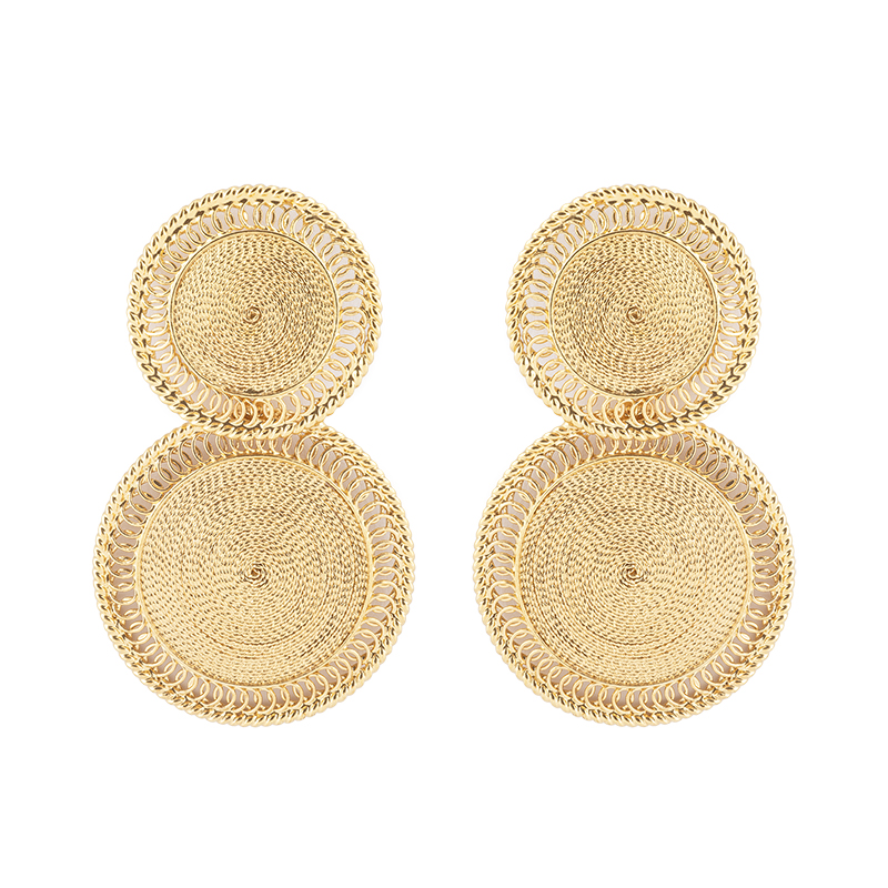 580_A Brincos prata dourada Tribal S (Filigree Collection) - Image 1