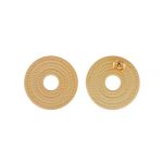 Brincos prata dourada circle (Nile Collection)