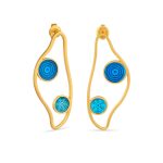 Brincos dourados New Gaudi L (Casa Batló)