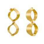 Brincos dourados Xaluc (duas dunas)