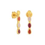 Brincos dourados 3 luzes (Aube collection)