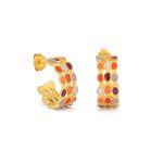 Brincos dourados aro de luzes (Aube collection)