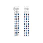 Brincos prata clara chuva de luzes (Aube collection)