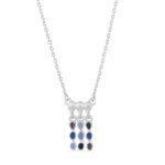 Colar prata clara mini chuva de luzes (Aube collection)