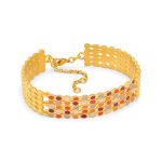 Pulseira dourada chuva de luzes (Aube collection)