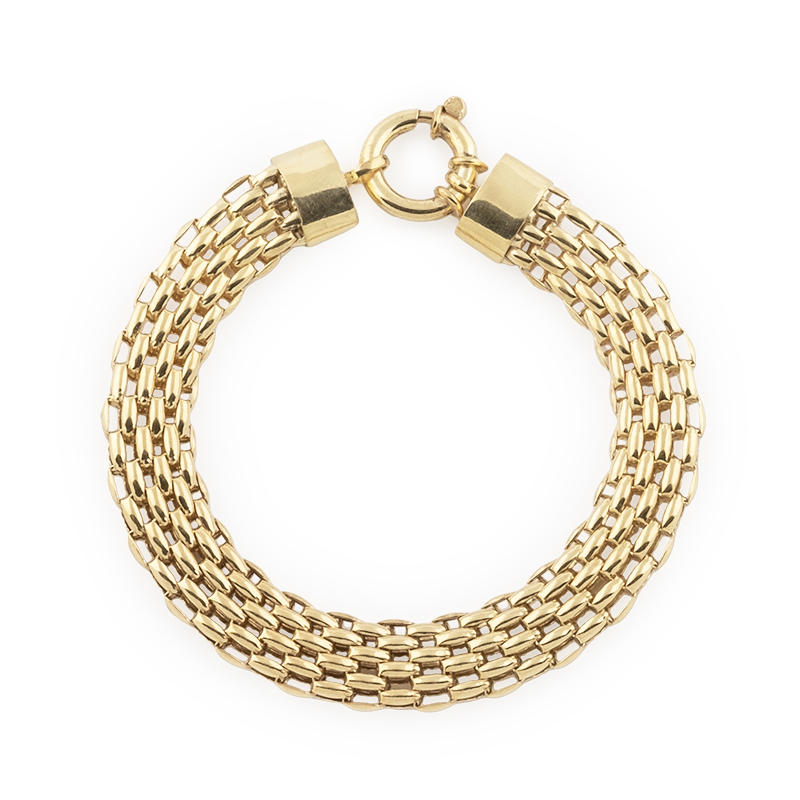 380A Pulseira prata dourada Gorgorão - Image 1