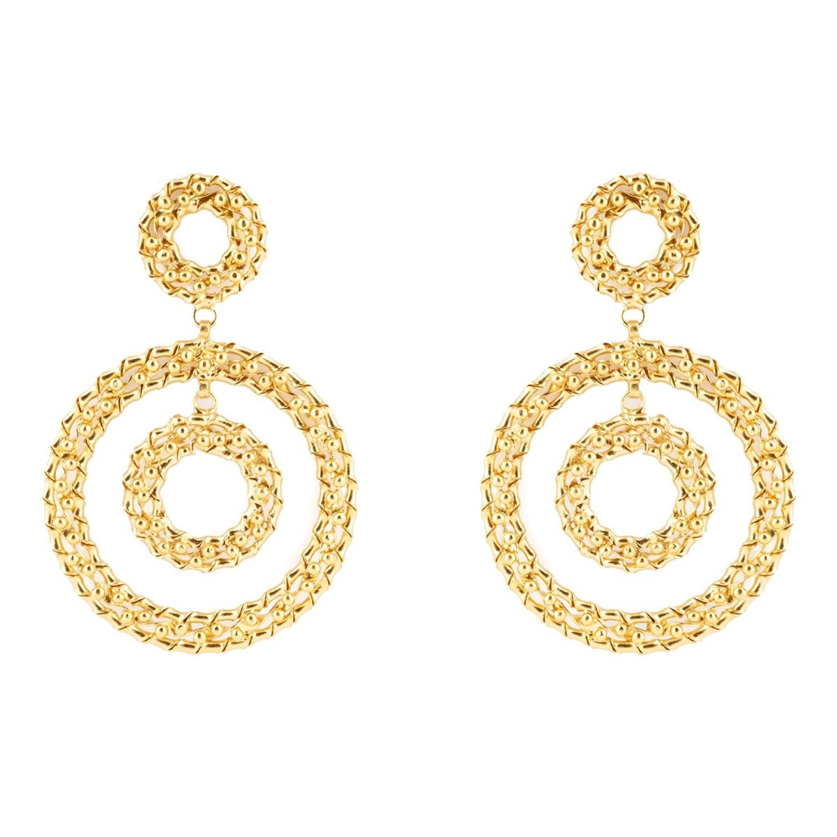 Brincos prata dourada Native (Filigree Collection) - Image 1
