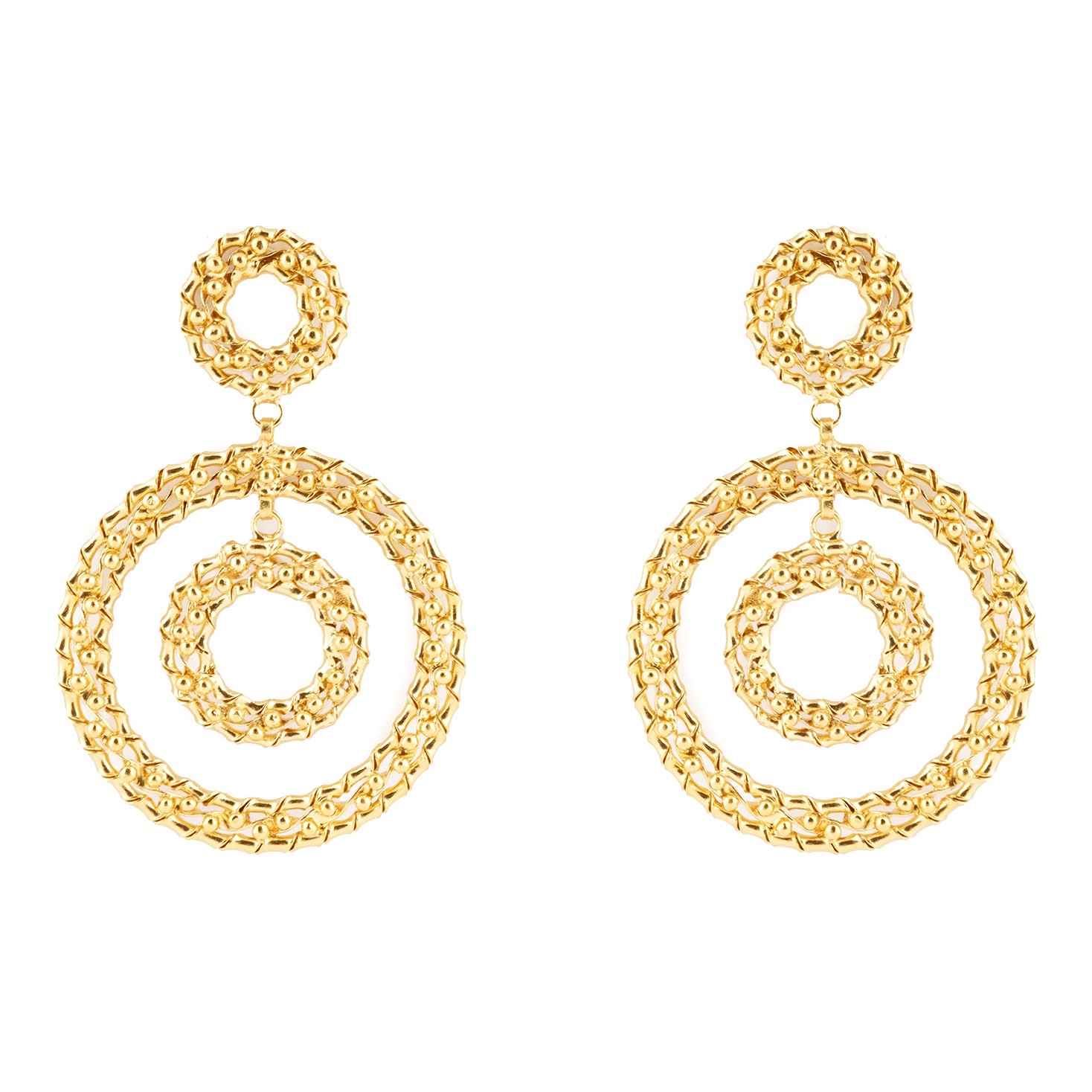 677 Brincos prata dourada Native (Filigree Collection) - Image 1