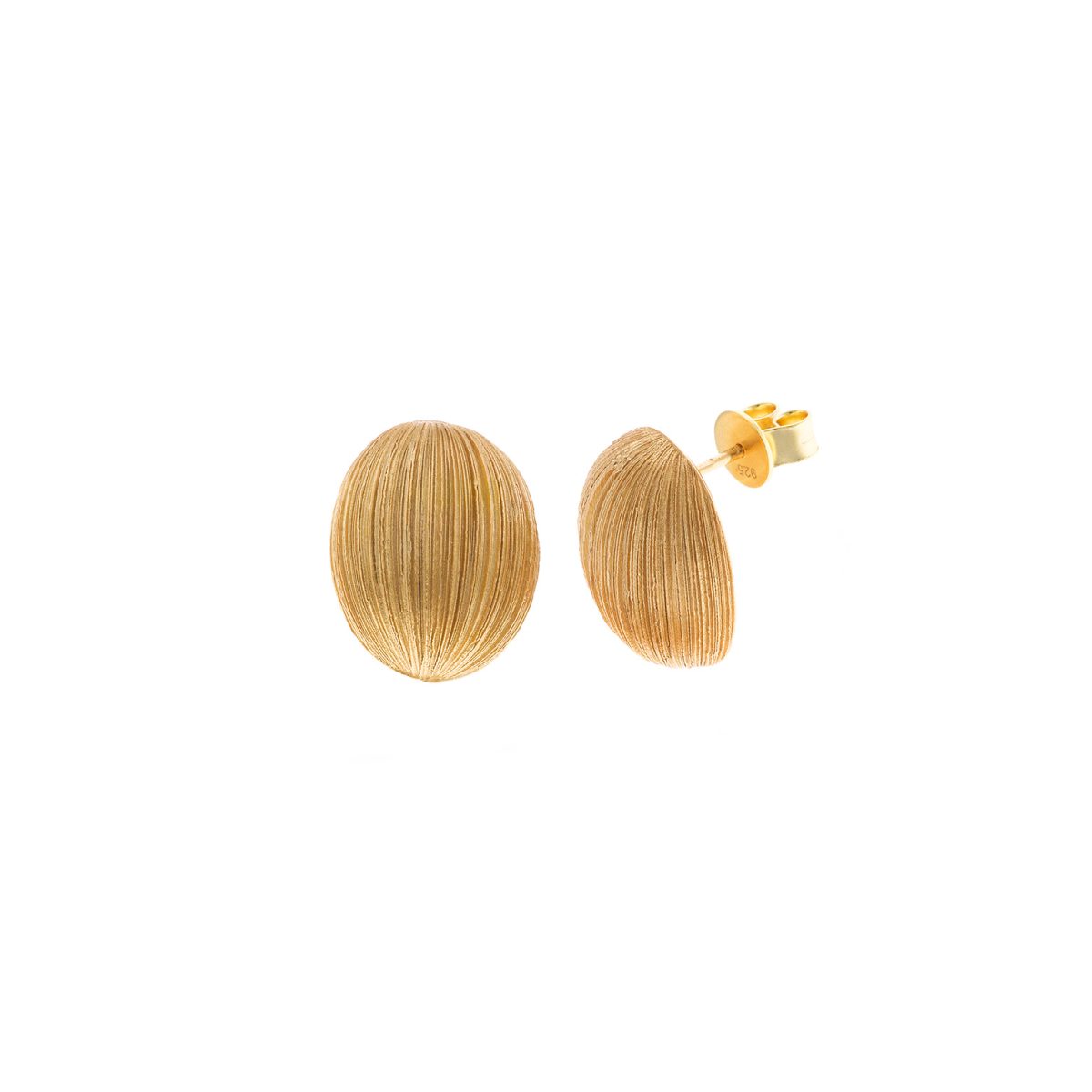 Brincos em prata dourada diamantada (Electra collection) - Image 1