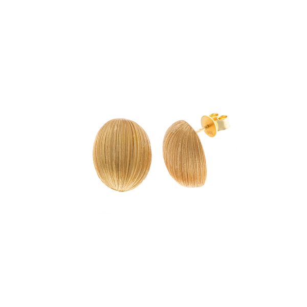 Brincos em prata dourada diamantada (Electra collection)