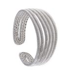 Pulseira prata clara seis linhas (Electra collection)