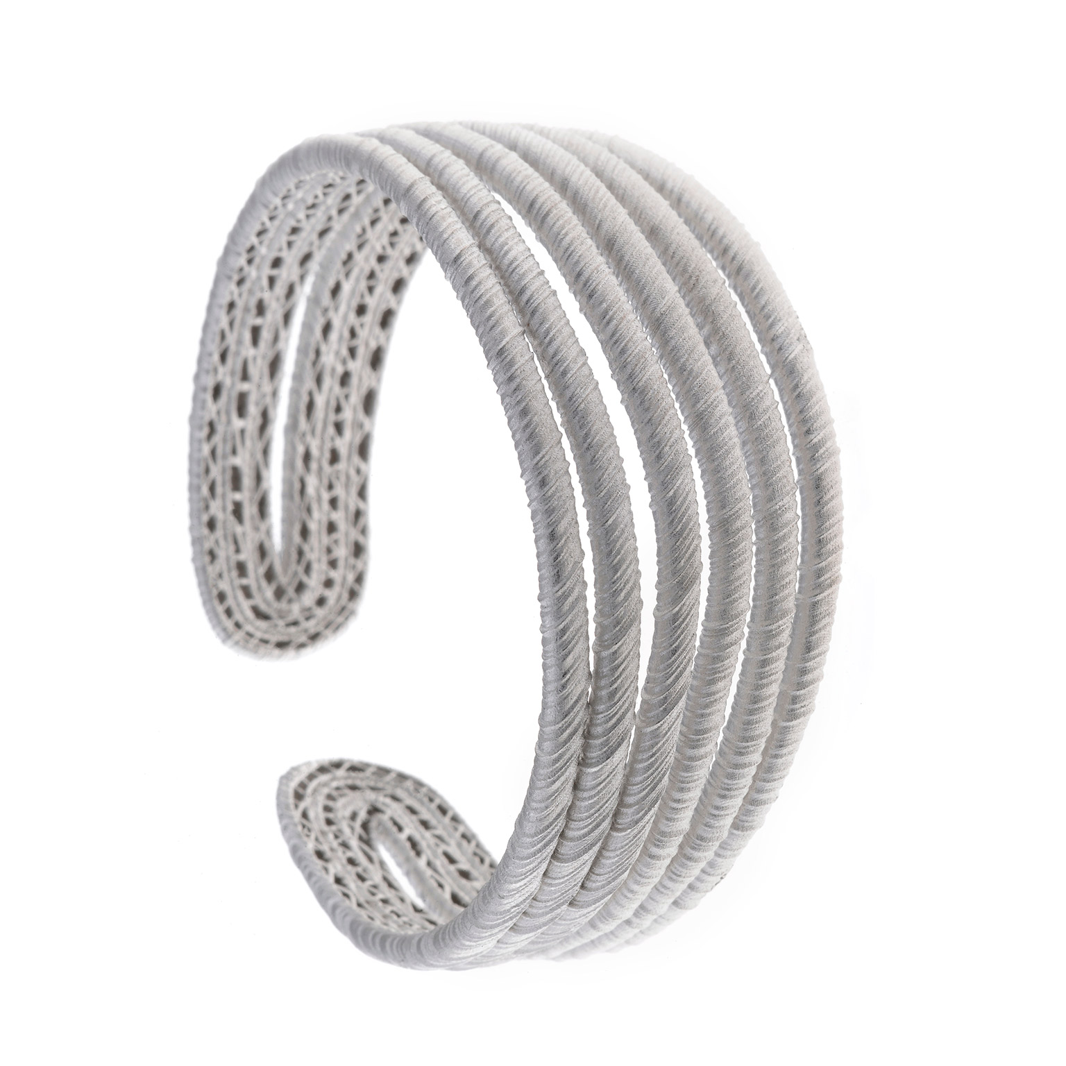 112P0136 Pulseira prata clara seis linhas (Electra collection) - Image 1