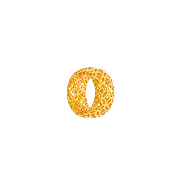 Anel prata dourada rendilhada (Electra collection)