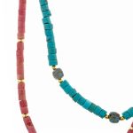 Colar prata dourada turquesas com apatitas (Organic collection) - Image 2