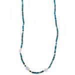 Colar prata dourada apatitas com tanzanitas (Organic collection)