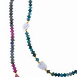 Colar prata dourada apatitas com tanzanitas (Organic collection) - Image 2