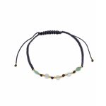 Pulseira prata dourada com crisóprasios (gold)