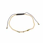 Pulseira prata dourada com calcedonias e pirites (gold)