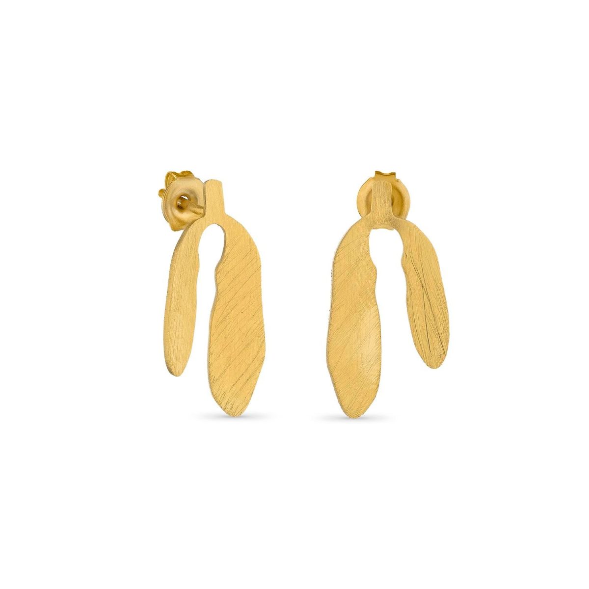 Brincos dourados mini folhas (Silvela collection) - Image 1