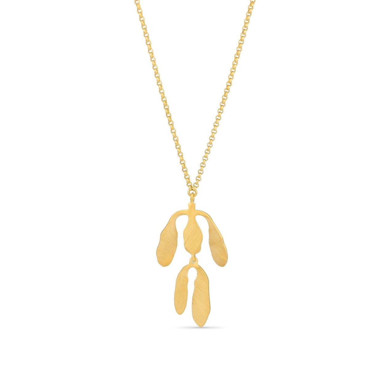Colar dourado folhas e flores (Silvela collection) - Image 1