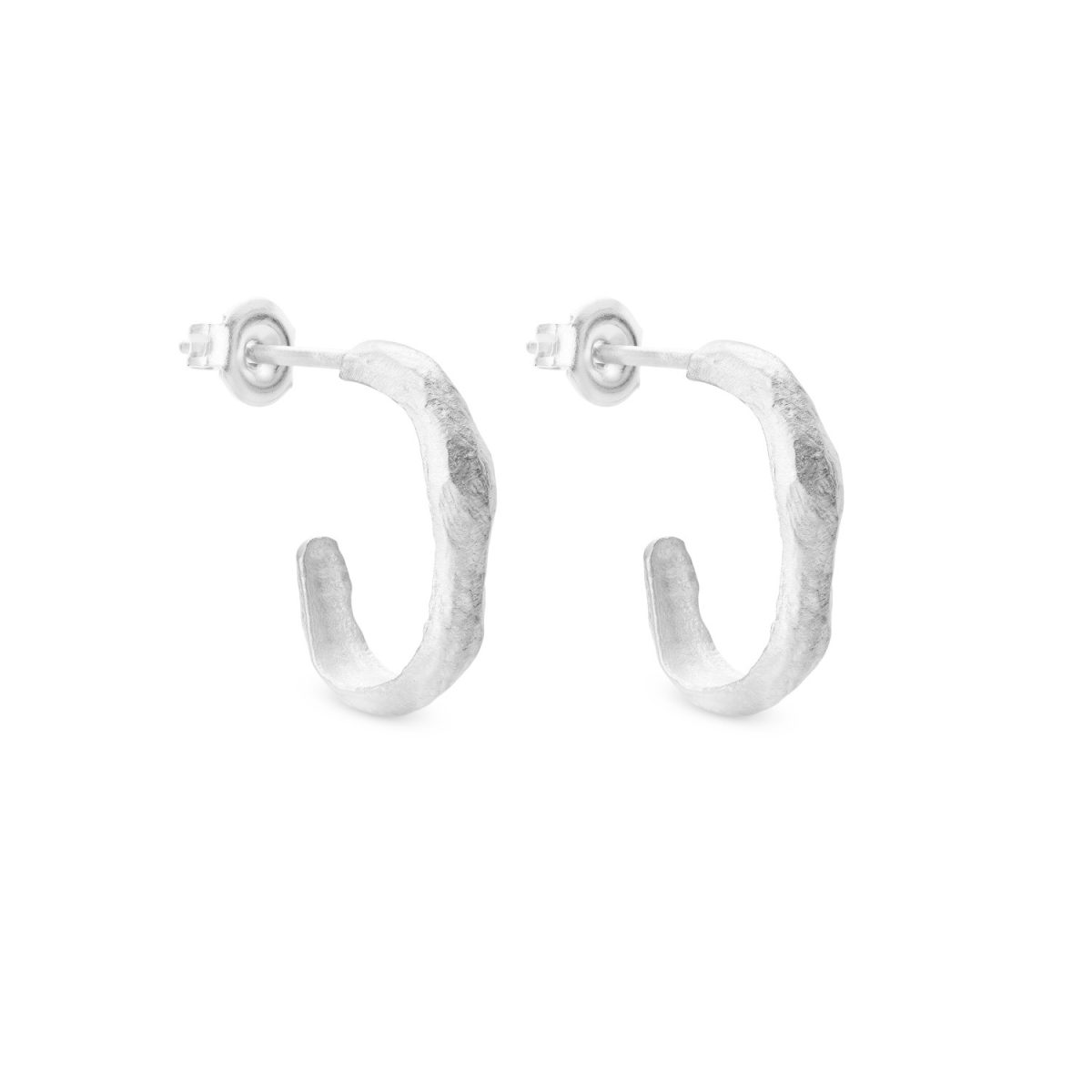 Brincos prata clara mini tronco (Sauma collection) - Image 1